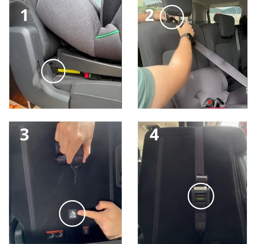 Top Tether en sillas de coche: qué es, dónde está y cómo usarlo (guía clara para familias) - MSBABYWORLD instalacion top tether